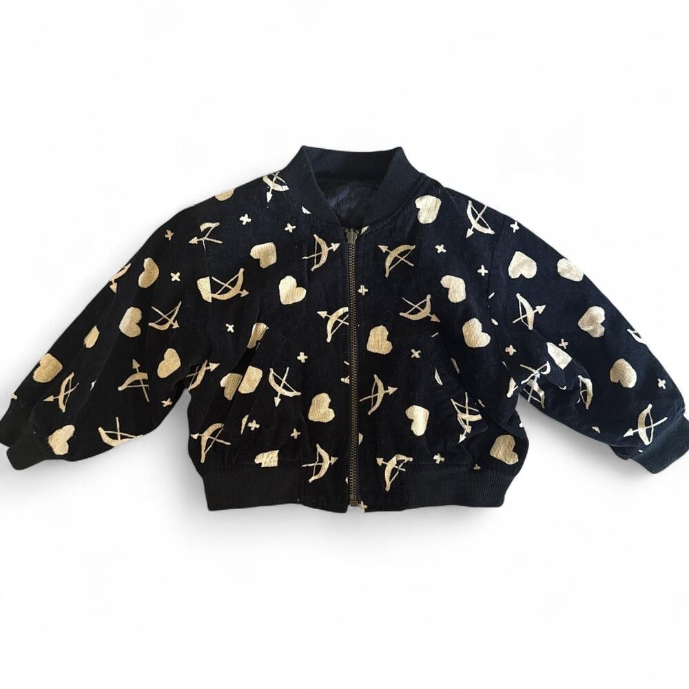 Vintage Reversible Baby Jacket | Cupid Hearts & Arrows Corduroy